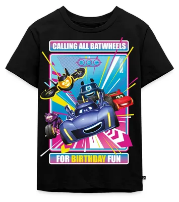 Produktbild von Spreadshirt Batwheels Birthday Fun Geburtstag Kinder Premium T-Shirt, 98/104 (2 Jahre), Schwarz