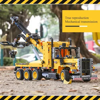 Produktbild von Mould King 17011 Technisches Auto-Spielzeug: APP- und RC-gesteuertes motorisiertes Abschleppwagen-Modell, Bausatz mit Bausteinen