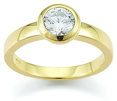 Produktbild von GOOIX 944-0003 Damen Ring vergoldet Zirkonia 52 (16.6)