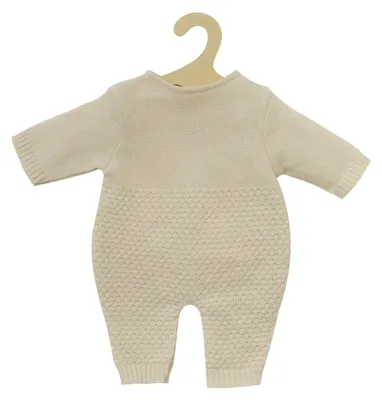 Produktbild von Heless Puppen-Strickstrampler aus 100 % Baumwolle, ecru, Gr. 28-35 cm