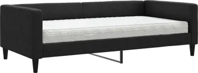 Productafbeelding van vidaXL Dagbed met matras, zwart, 100x200 cm, stof