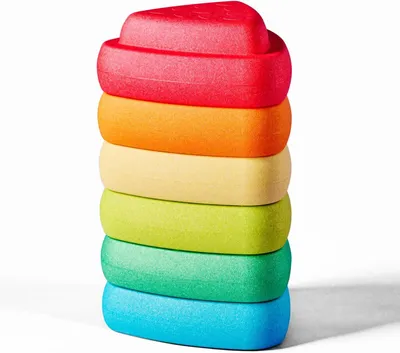 Produktbild von Robuste Balanciersteine für Kinder – Stapelbar – Rutschfest – Sensorisches Spielzeug – Für Innen- und Außenbereich – Mehrfarbig