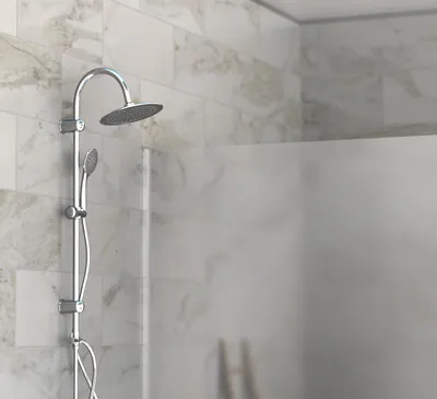 Produktbild von SCHÜTTE Duschset JAMAICA FRESH, Regendusche ohne Armatur, Duschsystem, Handbrause mit 4 Funktionen, Dusche Chrom