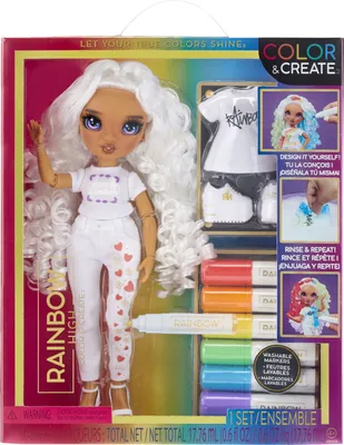 Image de MGA - Rainbow High Color And Create DIY Doll With Purple Eyes And Curly Hair / from Assort