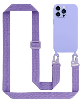 Obrázek produktu pro Cadorabo Ochranné pouzdro pro Apple iPhone 13 PRO Case in Purple Pouzdro na mobilní telefon s řetízkem Délka nastavitelného řemínku na kabel