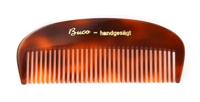 Produktbild von Schicker Kamm handgesägt, 11 cm, Celluloseacetat, havannabraun – BUCO