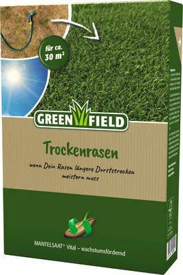 Produktbild von Greenfield Trockenrasen Mantelsaat Vital (1 kg) | Rasensamen von Feldsaaten Freudenberger [MHD 12/2025]