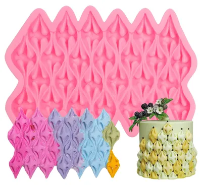 Silikon-Gießform, rosa, 7,4x4,9 cm, BPA-frei, geometrisch