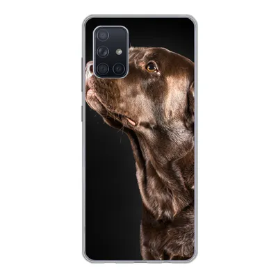 Produktbild von MuchoWow® Handyhülle Schutzhülle Hülle für Samsung Galaxy A51 Hund - Braun - Porträt Silikon Softcase Handy Hülle - Schutzabdeckung