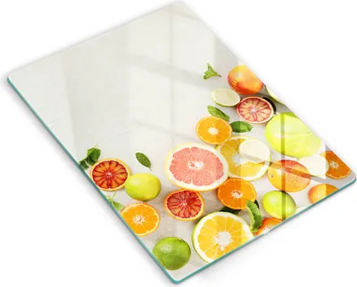 Produktbild von Abdeckung Glas - Küchenabdeckung - 40x52 cm - Abdeckplatte - Zitrusfrüchte