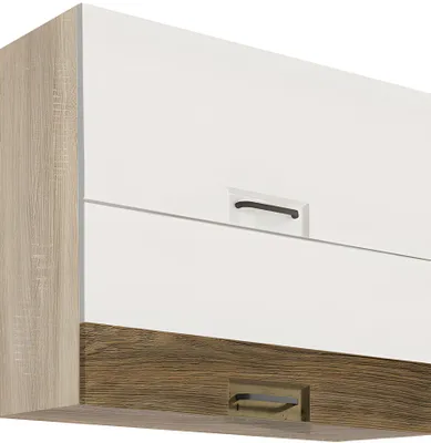 Productafbeelding van Keukenwandkast - Favorit RIBBECK 48G - Wandkast 80 cm met 2 klepdeuren, wit hoogglans