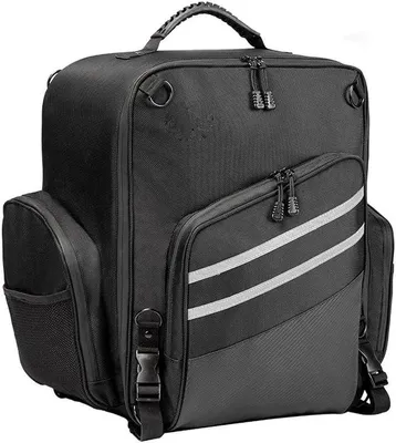Imagen del producto de Bolsa trasera para motocicleta, 40 litros, para almacenamiento de equipaje de viaje, se coloca en el asiento trasero con soporte para el respaldo. Compatible con modelos R1250RS, R1200GS, F850GS y F750GS