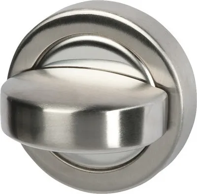 Produktbild von Rosette WC-Riegel edelstahl/poliert/satiniert für Bad + WC Türen Ø 52 mm