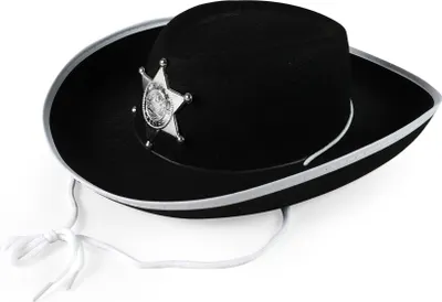 Produktbild von Schwarzer Sheriff-Hut für Kinder