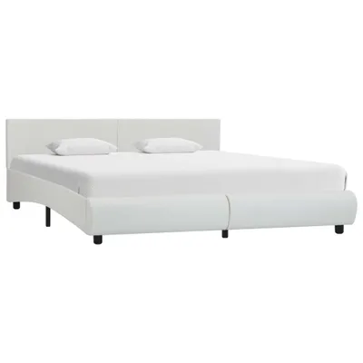 Zdjęcie produktu dla Rama Łóżka Z Led, Biała, Sztuczna Skóra, 180 X 200 Cm