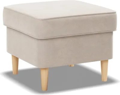 Produktbild von Fußhocker für Sessel, Pouffe-Fußhocker, wohnzimmer Sitzpouf 49x49cm, Beige