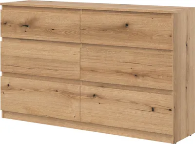 Obrázek produktu pro Komoda 78x84x35 cm REMI RM03 Komoda se 6 zásuvkami Evoke dub
