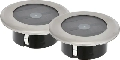 Produktbild von 2er-Set Solar LED-Bodenspot Ø 11cm je Spot bis 100kg belastbar Einbaustrahler