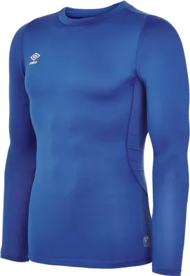 Image de Umbro - Base Layer Haut à col rond pour hommes Manches longues UO2525 (L) (Bleu roi)