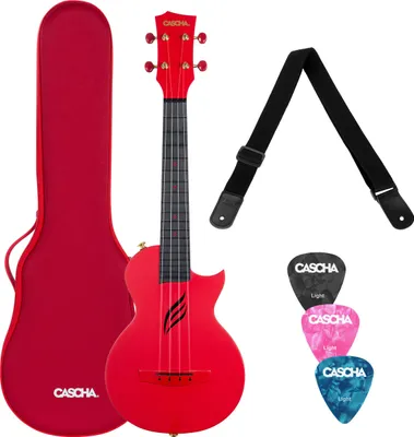 Produktbild von Cascha Carbon Fibre Set Red Konzert-Ukulele