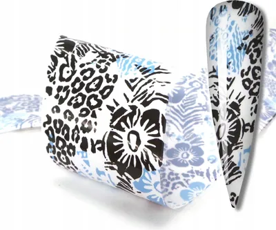 Obrázok produktu pre TRANSFEROVÁ FÓLIA 10x4cm leopardí kvetinový vzor