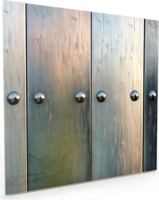 Produktbild von Küchenrückwand Spritzschutz Glas mit Motiv Metallene Paneele 40 x 40 cm