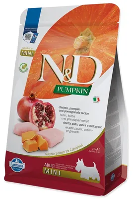 Zdjęcie produktu dla Farmina Pet Food N&D Prime, Dorosły, Mini (5 - 10 kg), Kurczak, Granat, Dynia, 2,5 kg
