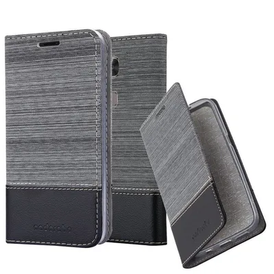 Immagine prodotto di Cadorabo Custodia per Huawei ASCEND G7 PLUS / G8 / GX8 Custodia protettiva in grigio Custodia per cellulare Custodia a libro Cover