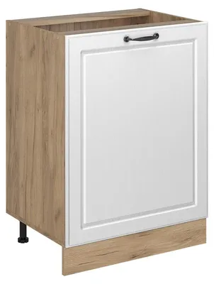 Produktbild von Küchenunterschrank Vicco R-Line Weiß Landhaus/Goldkraft Eiche 60 cm mit 1 Tür ohne Arbeitsplatte, Model 72182