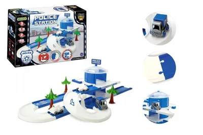 Immagine prodotto di Garage + pista Kid Cars 3D Polizia plastica 3,8m 12m+ Trampoliere