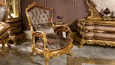 Immagine prodotto di Poltrona moderna beige in tessuto con struttura in legno