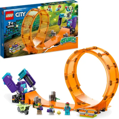 Produktbild von LEGO 60338 City Stuntz Schimpansen-Stuntlooping mit Rampe, Motorrad und 3 Figuren