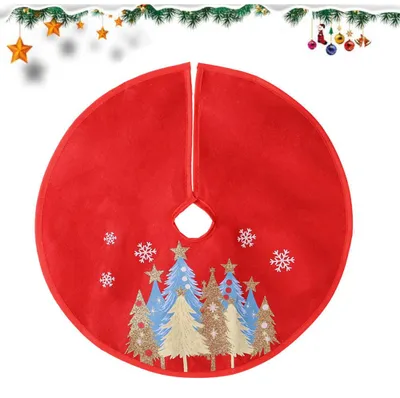Produktbild von 42,5 cm Weihnachtsbaumdecke - Plüsch Weihnachtsbaumteppich - Weihnachtsbaumunterlage - Baumdecke - Weihnachtsbaumständer-Abdeckung - Schneematte