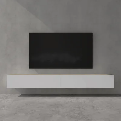 Produktbild von doporro TV Lowboard hängend Fernsehschrank Wohnzimmer | TV-Schrank hängend Fernsehtisch Hängeschrank 240cm Fernsehschrank02