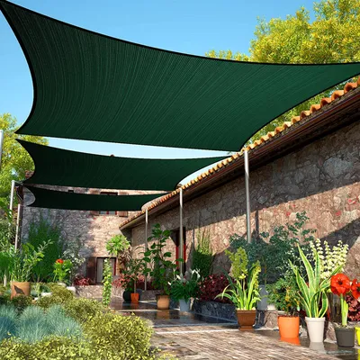 Produktbild von 3x4m Schutznetz Gartenschattierungsnetz 70 % Sonnensegel mit Ösen für Terrasse Draussen Garten Patio Balkon,Anti-UV Sonnenschutz