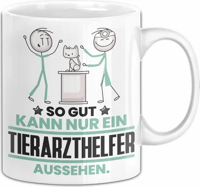 Produktbild von Tierarzthelfer Geschenk Tasse So Gut Kann Nur Ein Tierarzthelfer Aussehen Geschenkidee Kaffee-Becher (Weiß)