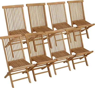 Produktbild von 8erSet Gartenstühlen aus Teakholz LOMBOK