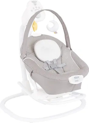 Produktbild von Graco SoftSway™ elektrische Babyschaukel und Wippe, 2 in 1, ab Geburt bis ca. 9 Monate (9 kg), patentierter Magnetic Motion Motor, sanft und leise, 3-fach verstellbarer Sitz, Spielbügel, Starlight