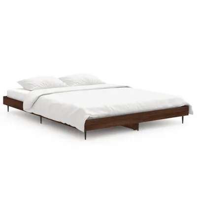 Produktbild von Bettgestell Braun Eichen-Optik 135x190 cm Holzwerkstoff