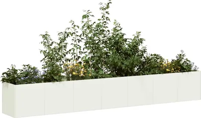 Obrázok produktu pre kvetináč Biely 280x40x40 cm Oceľ valcovaná za studena