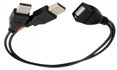 Produktbild von ALLNET 133298, 2 x USB A, USB A, USB 2.0, Männlich/Weiblich, Schwarz