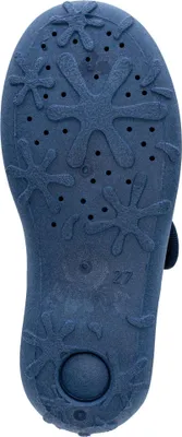 Produktbild von Fischer Kinder Hausschuh blau mit Print rutschfeste Sohle Klettverschluss Boogy, Größe:28 EU, Farbe:Mehrfarbig