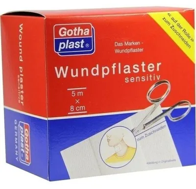 Productafbeelding van GOTHAPLAST Wondpleister, gevoelige huid, 8 cm x 5 m