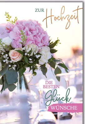 Produktbild von Hochzeit - Karte mit Umschlag - Hortensienstrauß