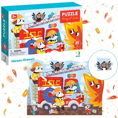 Produktbild von Feuerwehrhelden-Puzzle 30 Teile Süsse Hunde Puzzle Für Kinder