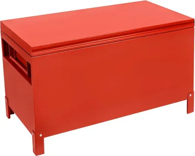 Produktbild von Alu Werkzeugkiste - LKW/Anhänger Staubox - Schwerlast 91×38×38 cm - Wasserdicht - Abschließbar - Verstärkte Bodenecken - Rot