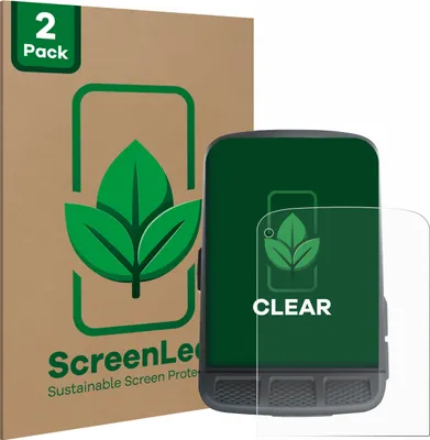 Produktbild von 2x ScreenLeaf Schutzfolie für Wahoo Elemnt Roam nachhaltiger Displayschutz Display Schutz Folie Klar Transparent