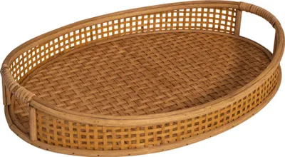 Image de Plateau - Naturel - Lot de 2 - Bambou - 54,5 & 47,5 cm