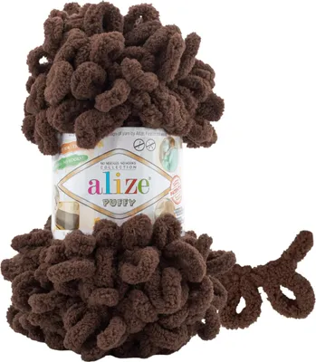 Produktbild von Alize Puffy Strickgarn Stricken ohne Stricknadel 9 m / 100 g Farbcode 493