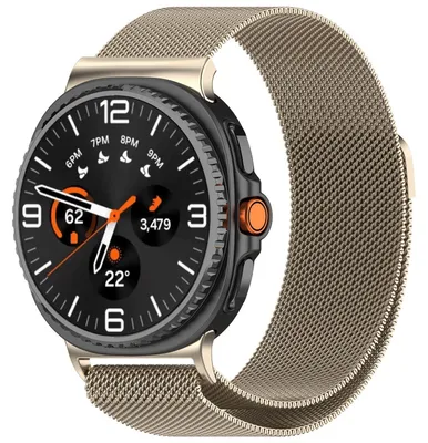 Immagine prodotto di Cinturino in maglia metallica Milanese con chiusura magnetica per Samsung Galaxy Watch 8 / 8 Classic, colore beige